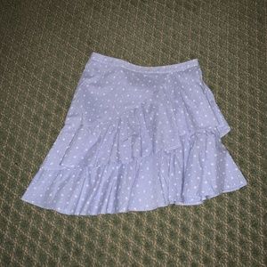 White and blue skirt